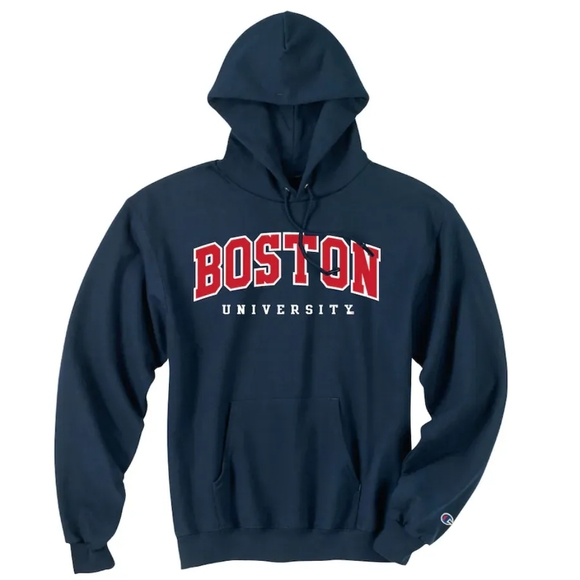 Champion Boston University Navy Hoodie - Picture 1 of 3